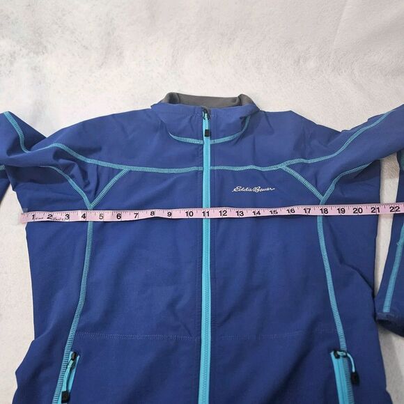EDDIE BAUER First Ascent Jacket Womens Sz M Blue Full Zip Wind Resistant - Picture 3 of 8